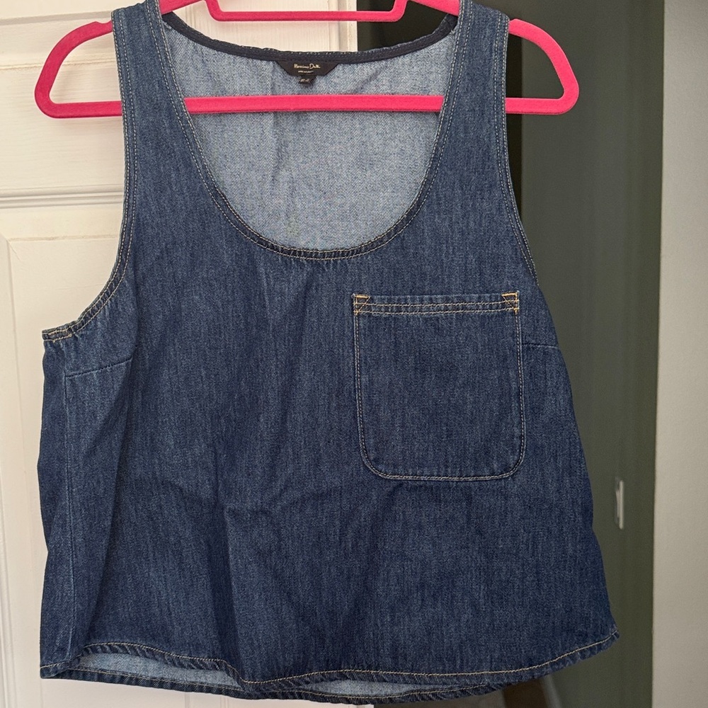 Massimo Dutti Blue Denim Tank Top